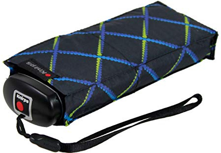 Knirps Ombrello tascabile da viaggio, piccolo, leggero, a righe, 93 cm, Moderno