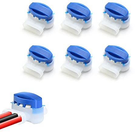 Morsetti per Cavi,Cavo Connettore,Connettore Cavo,Cavo Connettore Autoradio,6 Pezzi Connessioni Pieni di Gel per Cavi Elettrici,Allunga e Ripara i Cavi di Robot Tosaerba da Giardino