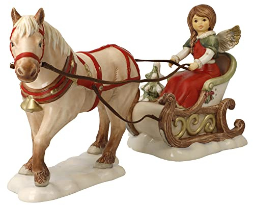 Goebel Engelfigur Winterschlittenfahrt - Winterwald Weihnachten