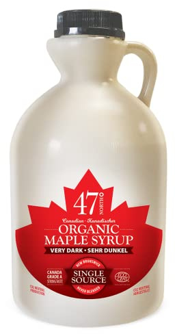 47° North Single Source Organic Maple Sryup Grade A Very Dark 1l | single source - harvested, proceessed and bottled at family run farm!