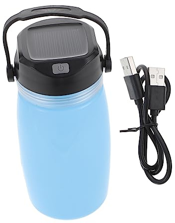 Toddmomy Solar Wasserkocher Mit Usb Ladefunktion Leicht Tragbar Für Camping Reise Und Wandern Mit Nachtlichtfunktion Solar Ladegerät Wasserflasche