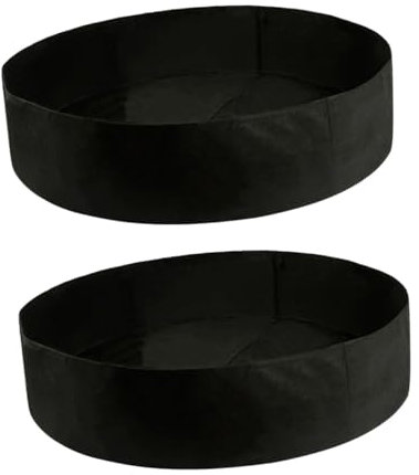INOOMP 2pezzi Borsa Per Coltivazione Feltro Nero Da Sacchetto Rotondo Pratico Per Giardinaggio Per Piante Verdure e Fiori Balconi e Cortili
