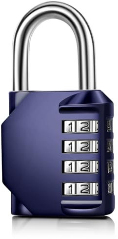 Lucchetto a combinazione, piccolo lucchetto a combinazione, codice numerico a 4 cifre, serratura a combinazione per cortile, recinzione, garage