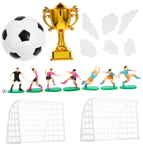 PRETYZOOM Decoraciones Para Tartas Con Temática De Fútbol Paisaje De Fútbol En Miniatura Para Fiestas De Cumpleaños De Niños