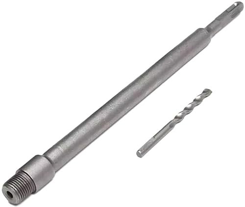 Asta Prolunga 35 cm per Fresa a Tazza SDS Plus – Barra in Widia con Punta di Centraggio e Filettatura M22 – Estensione per Corone Cave e Carotatrice – Perforazioni Profonde in Muratura e Cemento