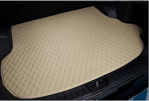 PKFNKJ Auto Kofferraummatten für Opel Astra H Caravan 2004-2010, Leder Allwetter Wasserdicht Kratzfest Frachtschutzmatte Innenzubehör,A/Beige