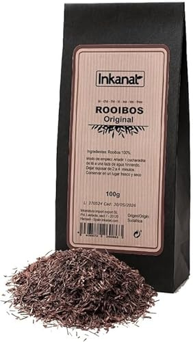 ROOIBOS - té Rooibos 100g – Infusión de Rooibos Puro, Relajante y Antioxidante