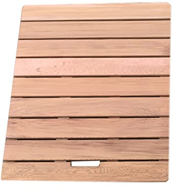 GAOBINGB Tapis de Bain en Bois Naturel antidérapant pour Douche, intérieur/extérieur, Bain Caillebotis Facile à Nettoyer, 40 x 60 cm, Couleur foncée, idéal pour la décoration de la Salle de Bain.