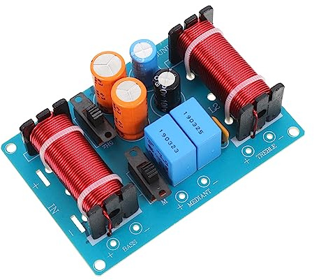 SHINEOFI Divisore Di Frequenza Audio Per Altoparlanti Weah-351 Regolabile a 3 Vie Materiale Durevole Facile Da Installare Per Stereo e Impianti Hi-fi Fai Da Te