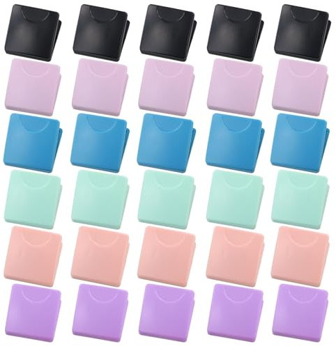 30 Piezas Clips Magnéticos para Nevera, Clip de Nota, Clips Gancho de Imán de Nevera Magnético, para Sujeta Papeles, Nevera, Pizarra, Notas, Cocina, Oficina
