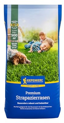 Kiepenkerl Rasensamen Active 1089008, Rasensaat | Schnellkeimend, feine Gräser, 10kg für 500m²