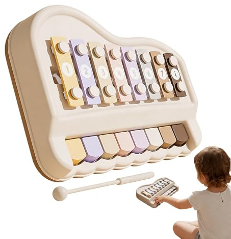 xyensy Piano xilofono giocattolo – Strumento musicale portatile con tastiera, strumenti per pianoforte, giocattolo per ragazze, feste, vacanze, scuola, aule, casa, interni e