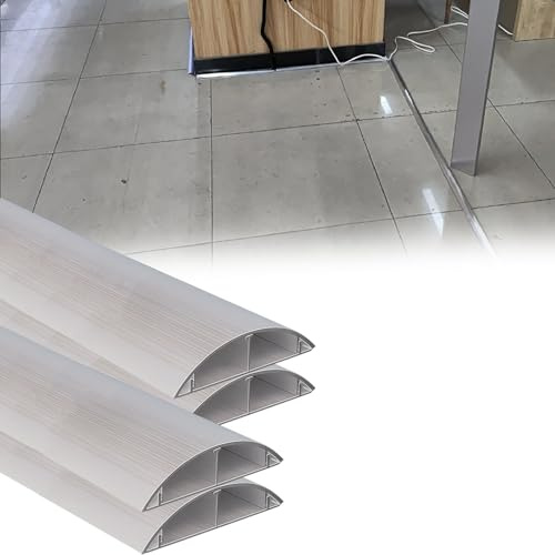 Mini canaletas para Cables eléctricos, Conducto de canalización de Cables de aleación de Aluminio, 100cm de Longitud, 30-112mm de Ancho, 1-10 Uds.(4 PCS,W 100 MM H 30 MM)