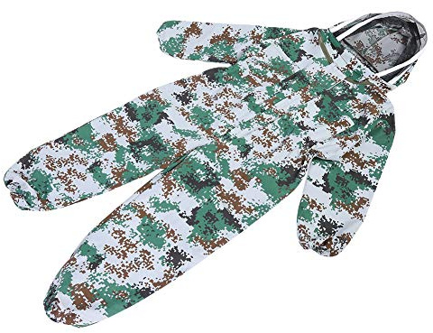Tbest Biodlingsdräkt med Dubbla Dragkedjor Skyddande Biodlarjacka Ultratunn Ventilerande Polyester Bomull Biodlingsrock för Förvaltning (XXL)
