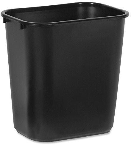 RUBBERMAID Corbeille à papier 26,6 litres Rectangulaire PE Noir