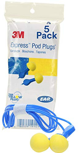 3M E-A-R EXPRESS Pod Plugs Ear Plugs VP311-1115, Corded