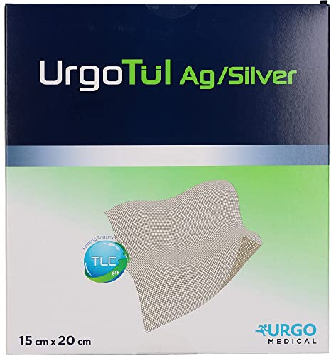 UrgoTül Silver Wundgaze 15 cm x 20 cm, 5 St