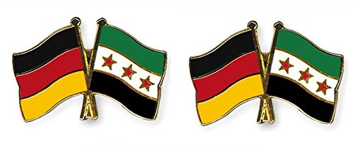 Yantec Freundschaftspin 2er Pack Deutschland Syrien 1932-1958 Pin Anstecknadel Doppelflaggenpin