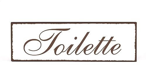 metallo decorazione scudo « toilette » Targa Porta Shabby Vintage legno Klo segno toilette segno WC