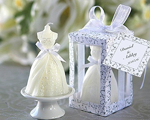 DISOK Kerzen für Brautkleid, 20 Stück, Hochzeit, Unparfümiert