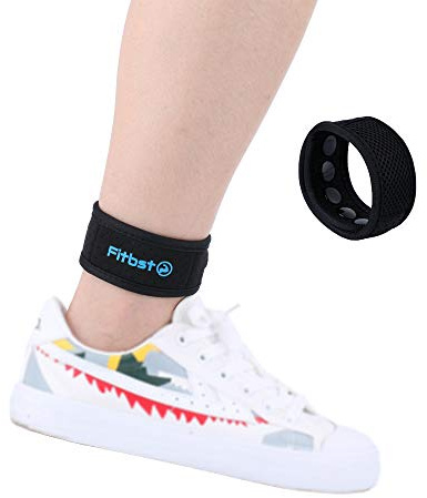 Fitbst Breathable Ankle Band Compatible with Fitbit Flex 2/One/Zip/Charge 2 3/Alta HR or Garmin Vivofit/2/3/4/JR Mi Band 3/4 Adjustable Fitness Tracker Ankle Strap with Mesh Pouch