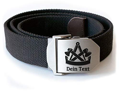 generisch Gürtel Workwear Koppelschloss mit der Wunschgravur Dein Text Zimmermann, Zimmerer, für Arbeitshose oder Diensthose
