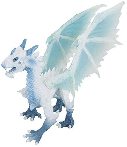 Tnfeeon Kinder Kinder Drachenfigur Modell Tot, Plastikfigur Realistische Drachenmodell Sammlung Lernspielzeug(Eisdrache)
