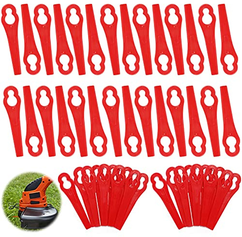 120 Stück Rasentrimmer-Klingen,Ersatzmesser-Set,Rasentrimmers Ersatz | Ersatzmesser Rasentrimmer,Kunststoff Ersatzklingen,Rasentrimmers-Zubehör,Ersatzmessers-Set,RasentrimmerMesser(120 Stücke)