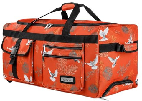 normani® Reisetasche mit Rollen 80 Liter Volumen Jumbo Big-Travel Reisetrolley riesige XXL in vielen bunten Farben Farbe Pigeon