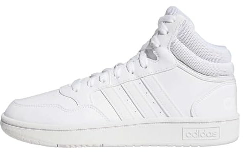 adidas Damen Hoops 3.0 Mid Classic Shoes, Cloud White/Cloud White/Dash Grey, 38 EU