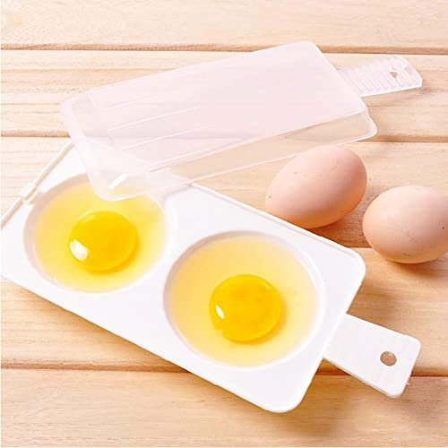 Cuiseur à œufs pour micro-ondes, œuf poché Chaudière à œufs Double œuf mignon Chaudière à œufs rapide Gadgets de cuisine