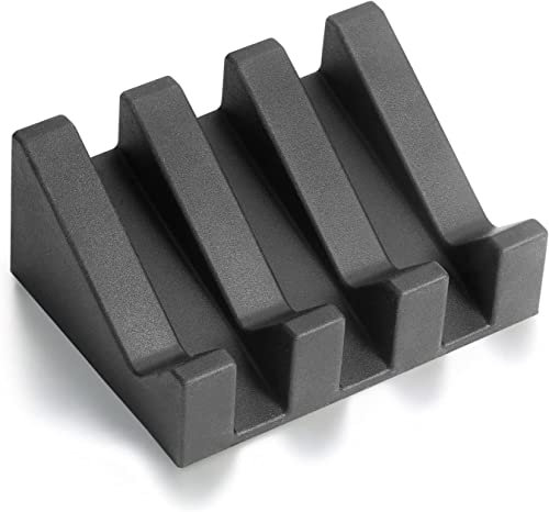 Grehge r Silicone Minimalist Design Soap Dishes for Bathroom, Sponge Holder for Kitchen, Soap Dish for Shower (Black)