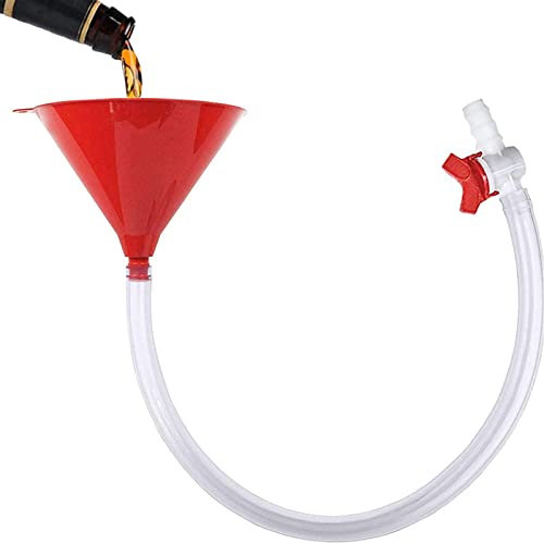 Fikujap Beer Funnel Valve, Plastic Single Tube Beer Funnel for Party Entertainment Beer Festival Bar Beer Drinking Games