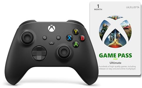 Xbox Wireless Controller – Carbon Black + Game Pass Ultimate 1 Month