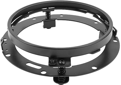 Yctze Soporte de Montaje de Faros Delanteros de 7 Pulgadas, Soporte de Montaje de Faros LED, Anillo de Ajuste de Faros de Motocicleta Redondo de Hierro Metálico para