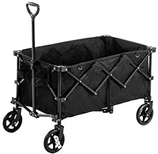 Randonnée Naturelle 200L Camping en Plein air Transport Camping brouette Portable Camping-Car Stockage détachable Pliant Pousser et Tirer