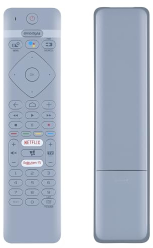 GOUYESHO Voice Ersatz Fernbedienung RC4154403/01 für Philips 4K UHD LED Android TV 43PUS7304 43PUS7354 50PUS7304 50PUS7354 55PUS7304 70PUS7304 75PUS7354 4 4 58PUS7304