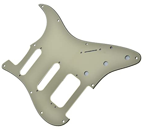 E-Gitarren-Teile 11-Loch Für For ST HSS-Gitarren-Pickguard Mit 3-Schrauben-Löchern In Runden Ecken Für Humbucker-Steg-Tonabnehmer E-Gitarren-Schlagbrett (Color : Cream 3 Ply)