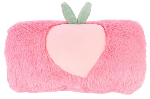 BIUDECO Fur Hand Warmer Plush Muffs for Women Girls Soft Faux Fur Hand Warmer Pillow Peach Pattern for Cold Weather Cozy Stylish