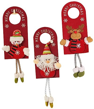 ABOOFAN 2 Sets Einzigartige Weihnachtsornamente Cartoon-türdekorationen Vliesstoff Festliche Hängeornamente Schnelle Weihnachtsdekoration 3 Stück * 2