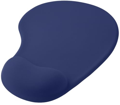 OcioDual Mauspad mit gelkissen Handgelenkauflage, Ergonomische Mousepad mit Handauflage, Mauspad Dunkelblau Mouse Pad Weicher Stoff mit Rutschfester Gummibasis für Laser und Optische Mäuse