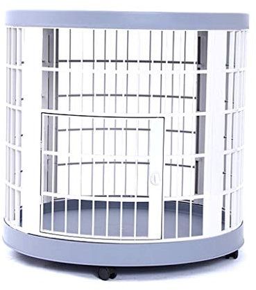 WYRMB Kennels Hundekäfig mit Toilette, Innen- und Außenbereich, Haustier-Isolationskäfig, Zubehör, rund, groß, für den Haushalt, faltbares Katzennest (B 77 x 77 x 76 cm)