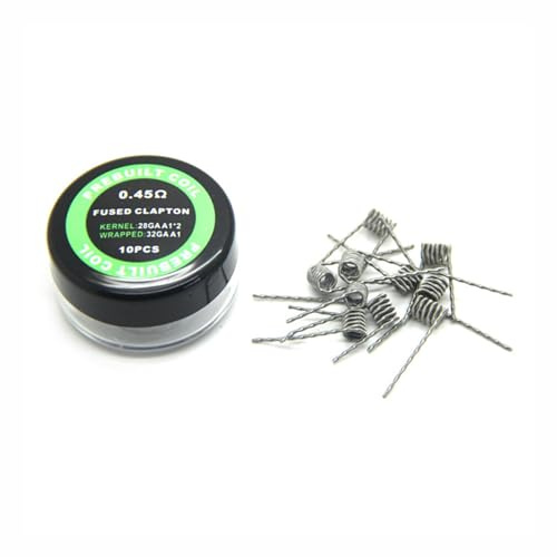 Ni80 vorgefertigte Spulen Vierkerniger verschmolzener Clapton 26GA * 4 + 36GA Widerstandsdraht-10 Stück (R-0.45)