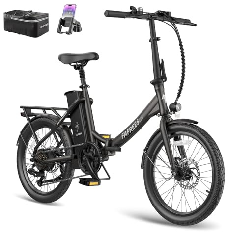 Fafrees E Bike Klapprad, 20 Zoll Elektrofahrrad 250W, Pedelec 36V 18.2Ah Akku, 25km/h E Fahrrad für Herren/Damen, Faltrad City Ebike Reichweite bis zu 125-160km, F20 Lasting (Schwarz)