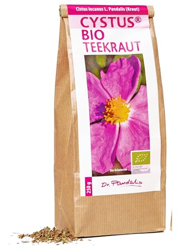 Dr. Pandalis Zistrosenkraut – Cistus Incanus Tee in Bio-Qualität - 250g | 100% loses Premium Zistrosentee Bio – Das Original aus der Apotheke