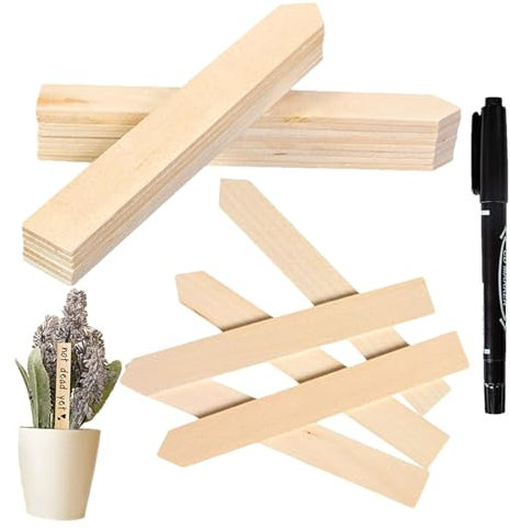 Pflanzenetiketten | Blumenmarkierungsschilder, Pflanzenstecker aus mit einem Markierungsstift, Gartenzubehör Wasserdicht Outdoor Pflanzenanhänger für Pflanzenbeschriftung