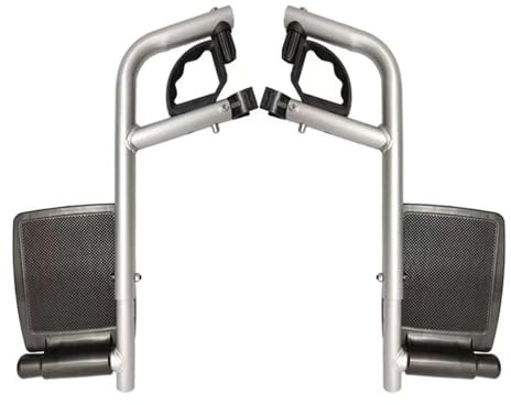 HHCCTEO Fußstützen für Rollstühle, wegschwenkbare Beinstützen-Fußplatten mit Fersenschlaufen, Ersatzteile für Standardrollstühle
