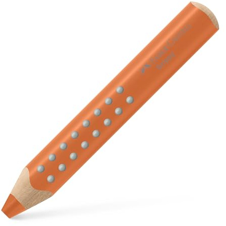 Faber-Castell 110613 – färgpenna Grippy morotsorange, tjock 3-i-1 målningspenna för småbarn, ergonomisk jumbo färgpenna