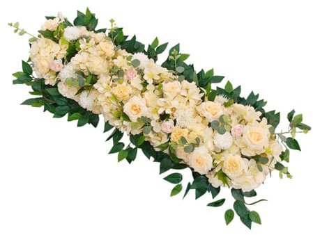 Sharplace Künstliche Hochzeitsbogenblumen Willkommensschilder Handgemachte Blumendekorationen Blumengirlanden für Verlobungs-Brautparty-Events, Sekt