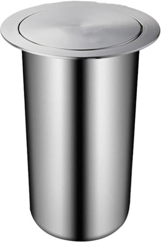 AYCDL Eingebauter Clamshell-Mülleimer mit eingebautem Edelstahleimer auf der Arbeitsplatte, eingebauter Müllschlucker, eingebauter ausgewogener Clamshell-Mülleimer für die Küche, Ve